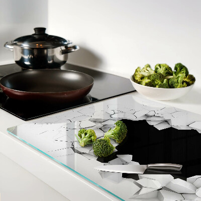 Tagliere in vetro con motivo a muro crepato