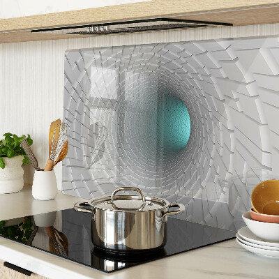 Tagliere in vetro con tunnel 3D ad effetto di profondità