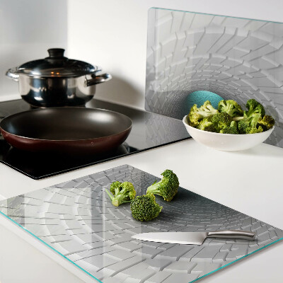 Tagliere in vetro con tunnel 3D ad effetto di profondità
