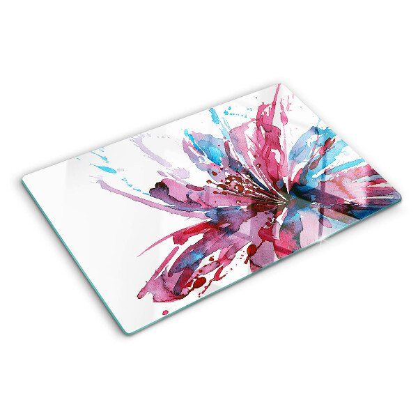 Tagliere in vetro temperato Acquerelli floreali in colori intensi