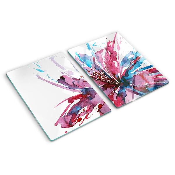 Tagliere in vetro temperato Acquerelli floreali in colori intensi