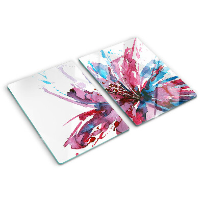 Tagliere in vetro temperato Acquerelli floreali in colori intensi