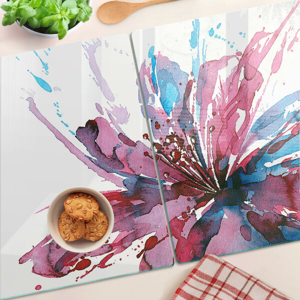 Tagliere in vetro temperato Acquerelli floreali in colori intensi