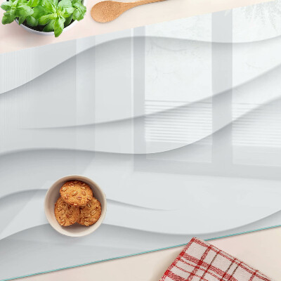 Tagliere in vetro temperato con motivo a onde e linee