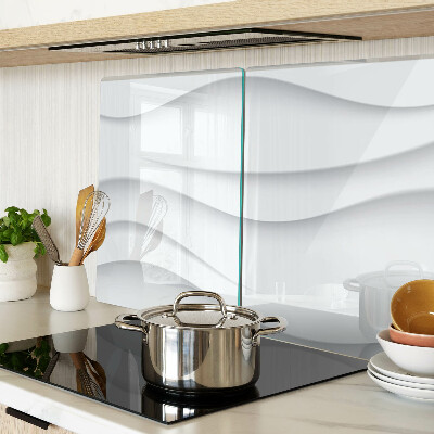 Tagliere in vetro temperato con motivo a onde e linee