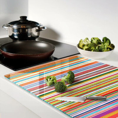 Tagliere in vetro temperato Strisce colorate