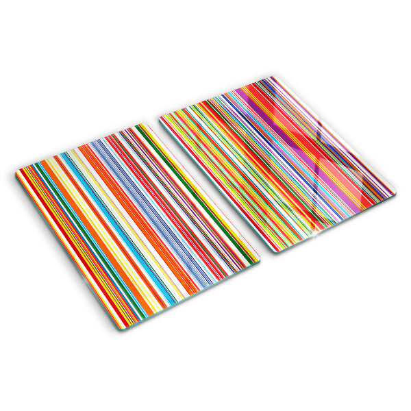 Tagliere in vetro temperato Strisce colorate