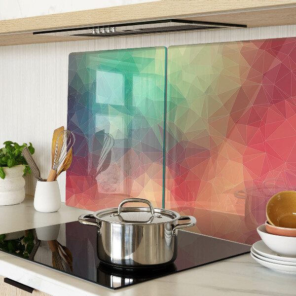 Tagliere in vetro temperato con motivo geometrico astratto