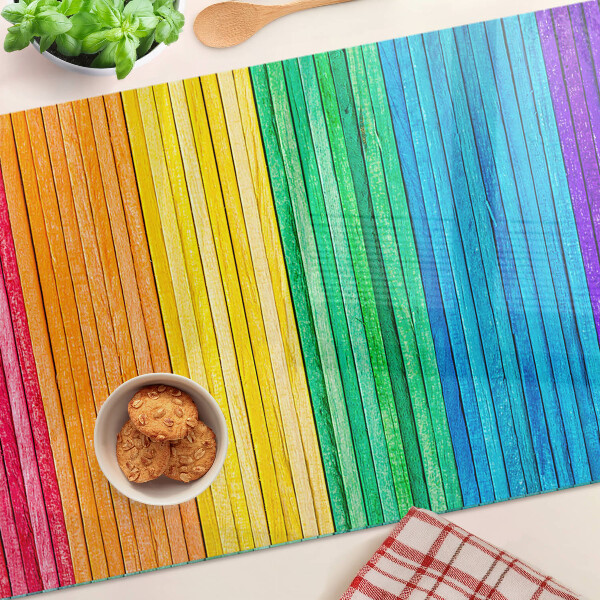 Tagliere in vetro temperato Strisce colorate arcobaleno