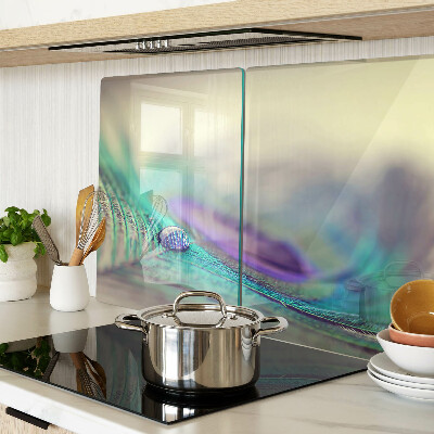 Tagliere in vetro temperato con motivo 'goccia sulla foglia'