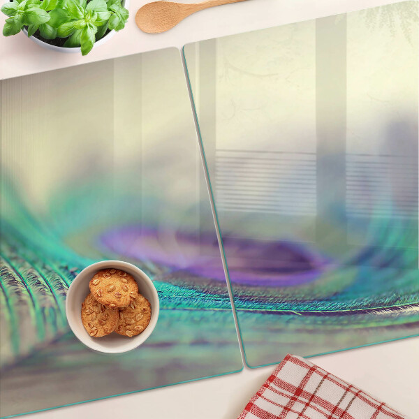 Tagliere in vetro temperato con motivo 'goccia sulla foglia'