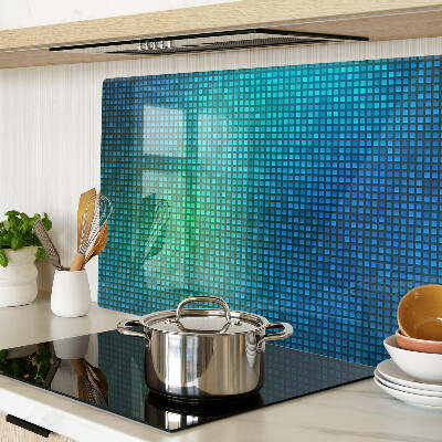 Tagliere in vetro temperato con una sfumatura di colori nei toni del blu