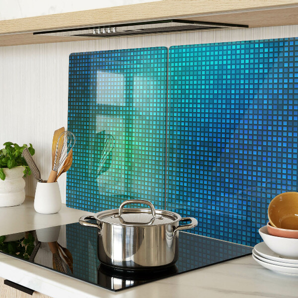 Tagliere in vetro temperato con una sfumatura di colori nei toni del blu