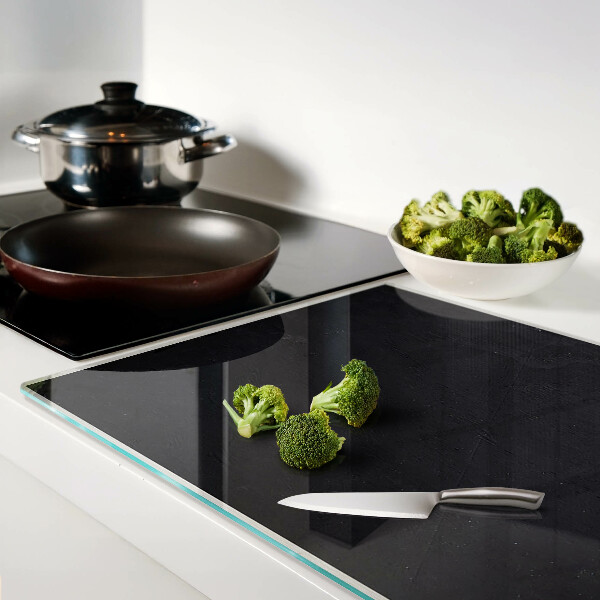 Tagliere in vetro temperato con finitura a motivo marmo nero