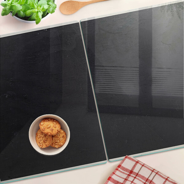 Tagliere in vetro temperato con finitura a motivo marmo nero
