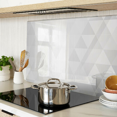 Tagliere in vetro temperato con motivi geometrici nei toni del grigio