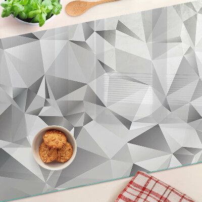 Tagliere in vetro con motivo a diamante