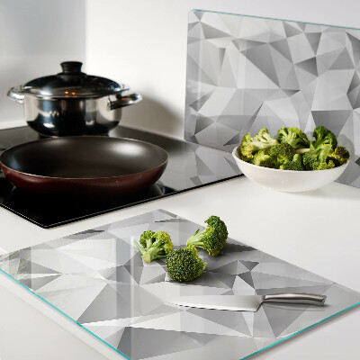 Tagliere in vetro con motivo a diamante