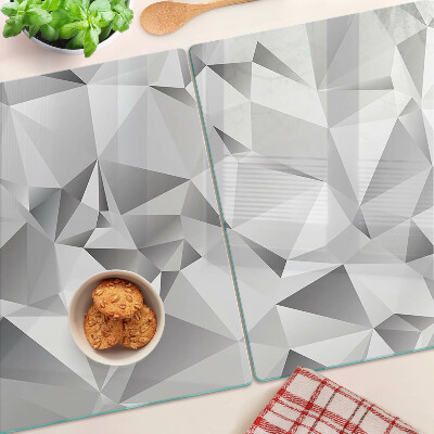 Tagliere in vetro con motivo a diamante