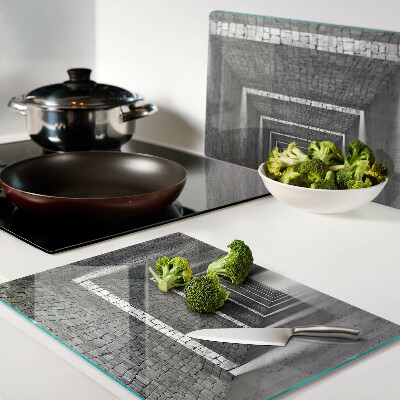 Tagliere in vetro temperato con motivo 