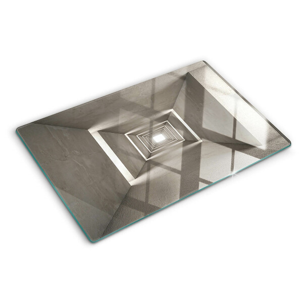 Tagliere in vetro Interno geometrico con effetto profondità
