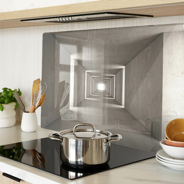 Tagliere in vetro con motivo geometrico a effetto profondità