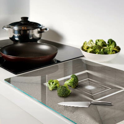 Tagliere in vetro con motivo geometrico a effetto profondità