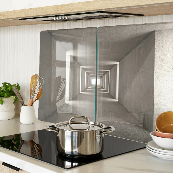 Tagliere in vetro con motivo geometrico a effetto profondità