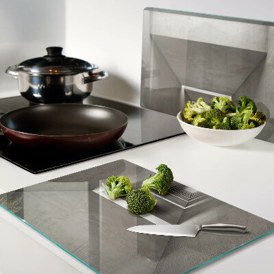 Tagliere in vetro con motivo geometrico a effetto profondità