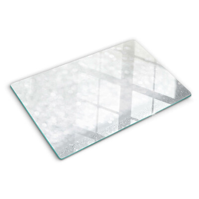 Tagliere in vetro temperato con motivo bokeh scintillante ed effetto luci