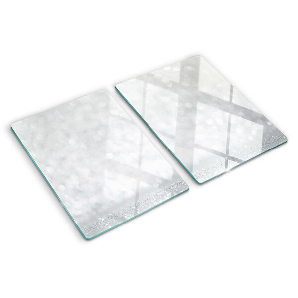 Tagliere in vetro temperato con motivo bokeh scintillante ed effetto luci