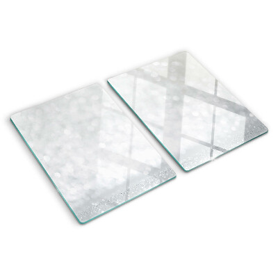 Tagliere in vetro temperato con motivo bokeh scintillante ed effetto luci