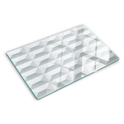 Tagliere in vetro temperato Geometria di cubi 3D