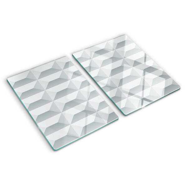 Tagliere in vetro temperato Geometria di cubi 3D