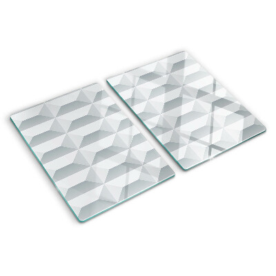 Tagliere in vetro temperato Geometria di cubi 3D