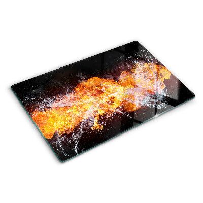 Tagliere in vetro Fuoco e acqua