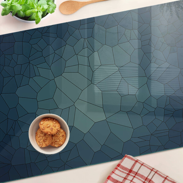 Tagliere in vetro temperato con motivo a mosaico