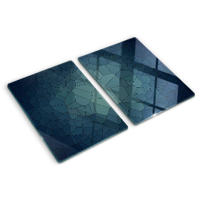 Tagliere in vetro temperato con motivo a mosaico