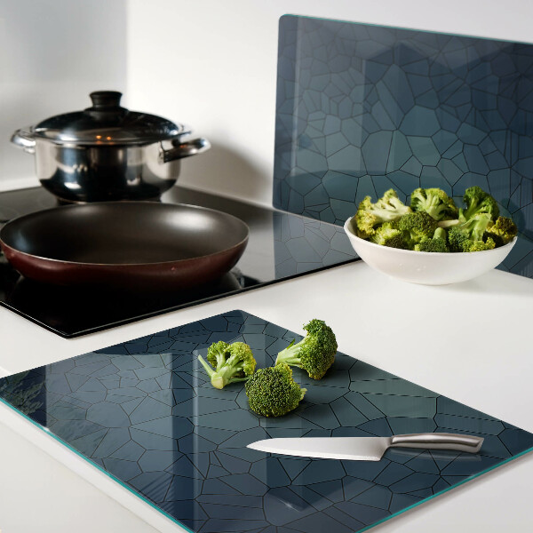 Tagliere in vetro temperato con motivo a mosaico