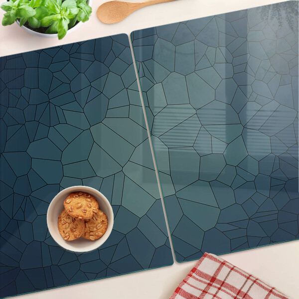 Tagliere in vetro temperato con motivo a mosaico