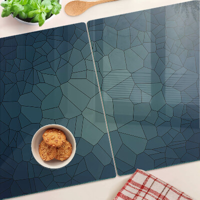 Tagliere in vetro temperato con motivo a mosaico