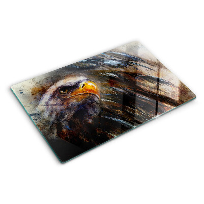 Tagliere in vetro con decorazione 