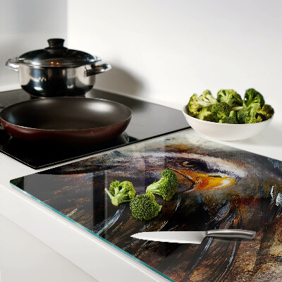 Tagliere in vetro con decorazione 