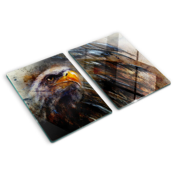 Tagliere in vetro con decorazione 