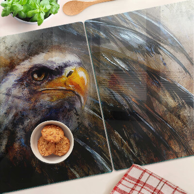 Tagliere in vetro con decorazione 