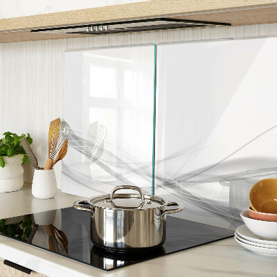 Tagliere in vetro temperato con motivo a linee e onde astratte