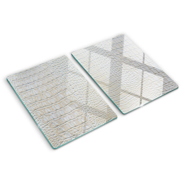 Tagliere in vetro temperato con motivo pelle di coccodrillo