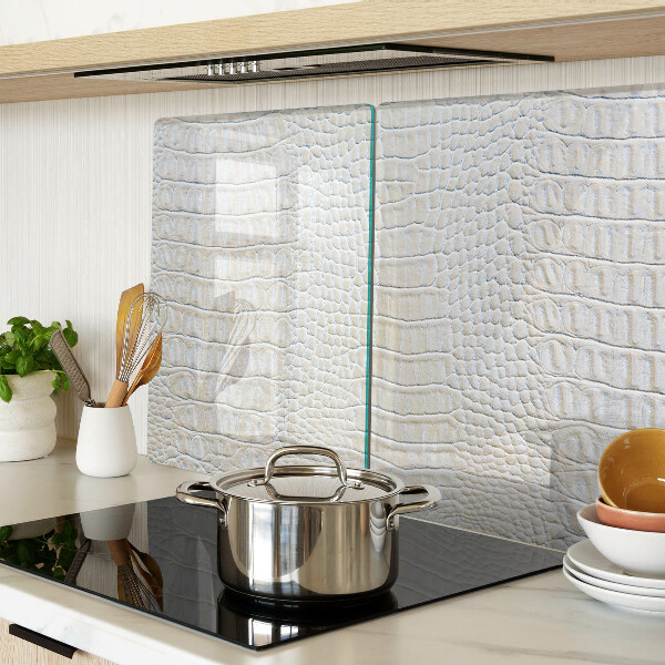 Tagliere in vetro temperato con motivo pelle di coccodrillo