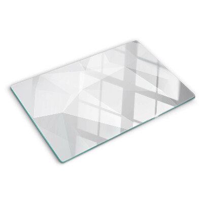 Tagliere in vetro temperato con motivi geometrici nei toni del grigio