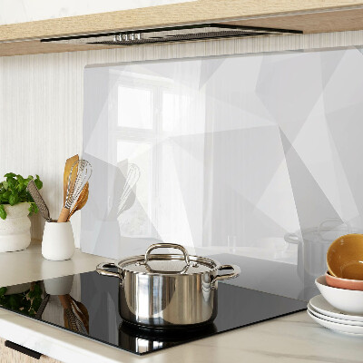 Tagliere in vetro temperato con motivi geometrici nei toni del grigio